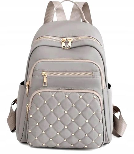 Szary Plecak Damski Elegancki | Pojemny 2w1 | Praca Szkoła na Arena.pl