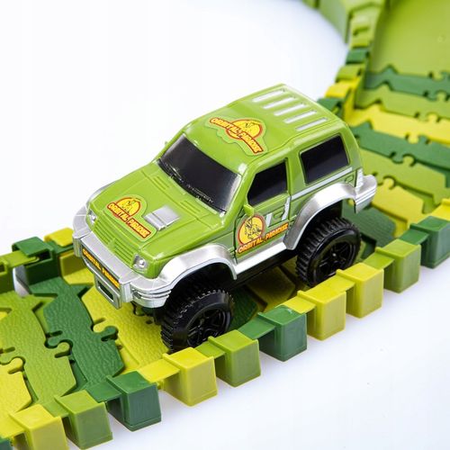 TOR SAMOCHODOWY WYŚCIGOWY PARK DINOZAURÓW MAGIC TRACK 240 elementów / 360cm na Arena.pl