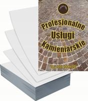Ulotki A6 reklamowe firmowe 100 szt projekt w cenie USŁUGI KAMIENIARSKIE