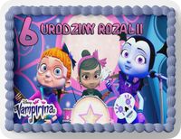 PROSTOKĄTNY OPŁATEK NA TORT A4 20x29CM - VAMPIRINA BAJKA + IMIĘ