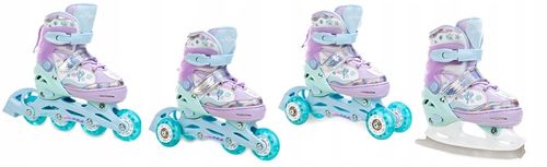 Rolki Łyżwy Wrotki 4w1 Regulowane RAVEN Isla 27-30 Kółka LED na Arena.pl