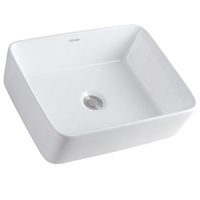 UMYWALKA NABLATOWA CERAMICZNA STAWIANA BIAŁA STAWIANA 49x38 CM PROSTOKĄTNA