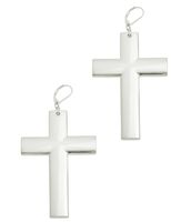 Kolczyki krzyże XXL z kolekcji Heavenly (P21/WIO/25AG)