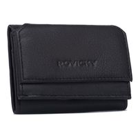 mały portfel damski na zatrzask ze skóry naturalnej - rovicky