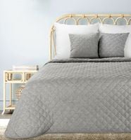 Narzuta dekoracyjna LEN 220x240 stalowa pikowana w geometryczny wzór