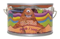 UltraPiasek. Puszka 200 g + 5 foremek (zamek), pomarańczowy