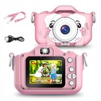 APARAT CYFROWY DLA DZIECI KAMERA HD + ETUI PIESEK
