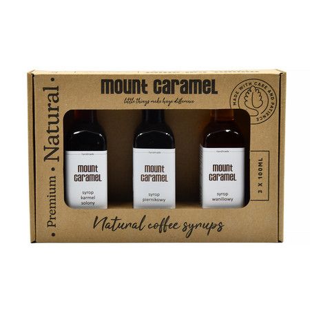 Mount Caramel - Zestaw syropów 3 x 100ml - Piernik - Solony Karmel - Wanilia na Arena.pl
