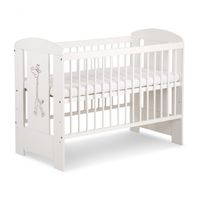 KLUPŚ Łóżeczko SAFARI ŻYRAFKA białe 120x60