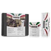 PRORASO Classic Shaving Duo Pack Sensitive Skin Zestaw do golenia Balsam po goleniu + Krem do golenia, linia biała