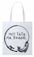Dla Taty Tatusia Prezent Torba Eco Biała Shopper Z Nadrukiem Ze Zdjęciem