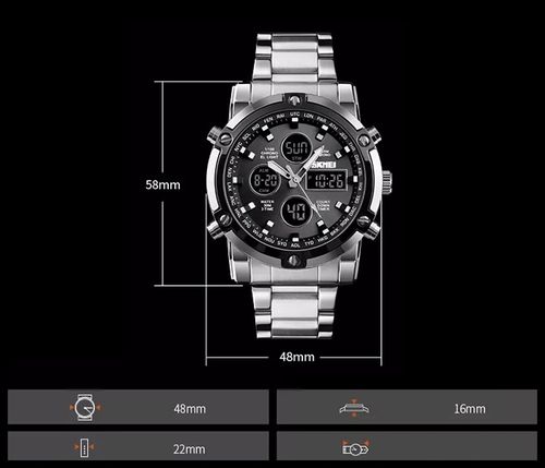 Zegarek męski bransoleta SKMEI wiele funkcji elektroniczny na Arena.pl