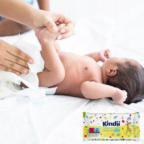 10x Chusteczki Nawilżane Kindii Delicate Care dla Niemowląt 72 szt. na Arena.pl