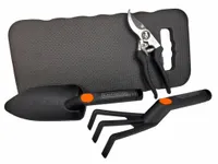 Black Decker Zestaw narzędzi ogrodowych Sekator Pazurki Łopatka Podkładka