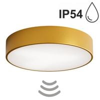 Plafon na taras Cleo 1307623600189 Temar IP54 okrąg z czujnikiem złoty