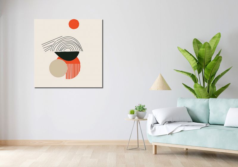 Obraz 90x90cm Centralne Słońce zdjęcie 2