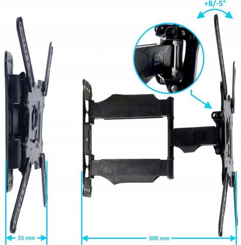 UCHWYT DO TELEWIZORA TV 32-60" CALI WIESZAK UNIWERSALNY OBROTOWY na Arena.pl