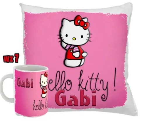 KUBEK + PODUSZKA zestaw HELLO KITTY RÓŻNE WZORY na Arena.pl