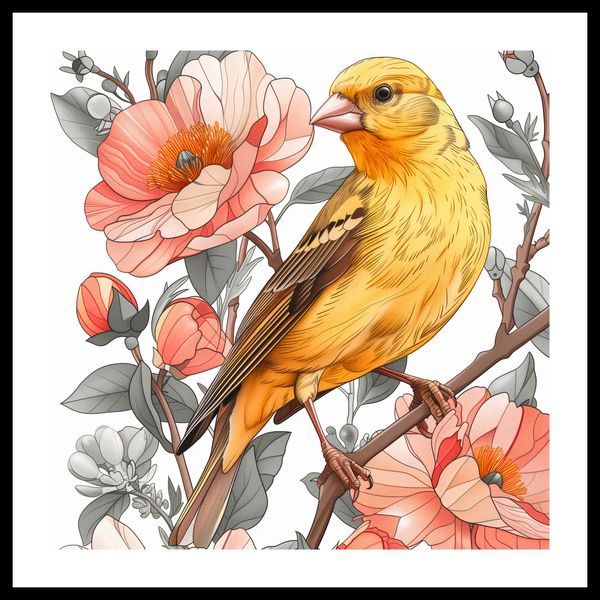 Plakat 40x40cm Wiosenny Śpiewaczek zdjęcie 3