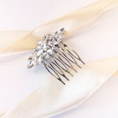 Subtelny grzebyk ślubny z cyrkoniami KOKONET 4-0083