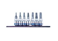 kpl. nasadek 1/4'' torx z otworem,7 szt t10-740 na szynie - ky2107pr