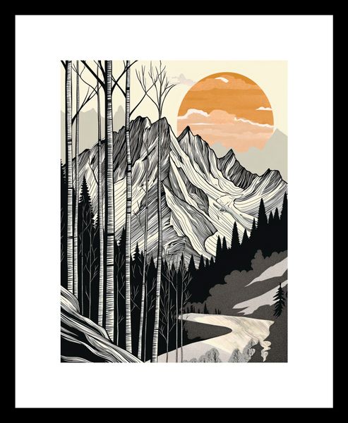 Plakat 15x20cm Drzeworys Górski zdjęcie 3