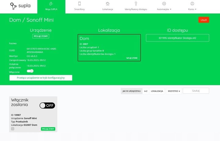 SONOFF MINI R2 Przełącznik WIFI Dopuszkowy SUPLA zdjęcie 7