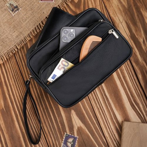 saszetka męska skórzana do ręki klasyczna czarna pojemna abruzzo abr-08 na Arena.pl