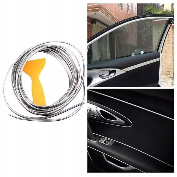 LISTWA TAŚMA OZDOBNA DO SAMOCHODU CHROM 5M TUNING zdjęcie 3