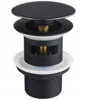 CZARNY KOREK UMYWALKOWY KLIK KLAK MOSIĘŻNY AUTOMAT DO UMYWALKI Z PRZELEWEM