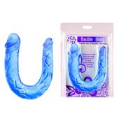 Żelowe Dildo Podwójne - Dwustronny Penis Double Dong - Fiolet