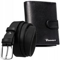 Skórzany portfel męski duży na zatrzask antykradzieżowy Cavaldi