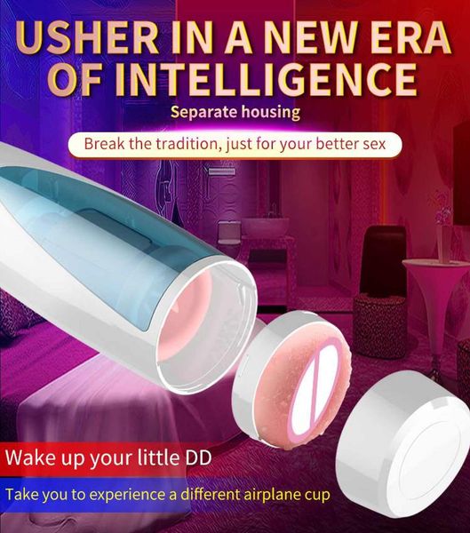 Masturbator-Vibrating, Rotating and Flashing Masturbation USB 10+10 Function / Talk Mode zdjęcie 9