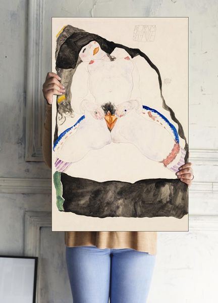 Observed in a Dream, Egon Schiele - plakat 60x80 cm zdjęcie 2