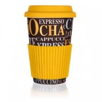 kubek ceramiczny 400ml z pokrywą silikonową banquet go coffee