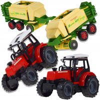 TRAKTOR CIĄGNIK MASZYNA PRASA ROLNICZA PRZYCZEPA FARMER ZABAWKA DLA DZIECI