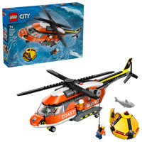 LEGO City 60503 Helikopter straży przybrzeżnej Ratunkowy Wyciągarka Rekin