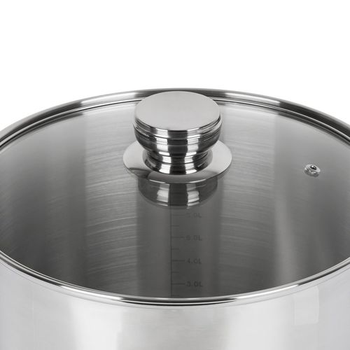 GARNEK ZE STALI NIERDZEWNEJ 8L GASTRO INDUKCJA 24CM WYSOKI DUŻY TOPFANN na Arena.pl