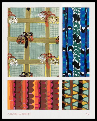 Plakat 40x50cm Kwiaty Art Deco v.19, Bénédictus Vintage do Salonu na Arena.pl