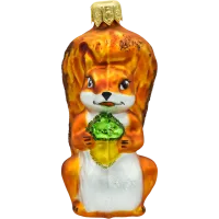 Bombka choinkowa szklana: Wiewiórka z orzechem