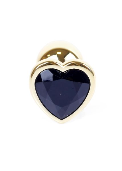 Plug-Jewellery Gold Heart PLUG- Black zdjęcie 1