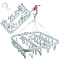 Suszarka Wieszak Na Skarpety Skarpetki Bieliznę Składana Pranie 32 Klipsy