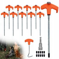 ŚLEDZIE NAMIOTOWE, ZESTAW 10 SZTUK, KOTWA GRUNTOWA DO TWARDYCH PODŁÓG 20 CM