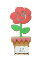 kwiat doniczka róża mama  22 x 11 cm. | 7324