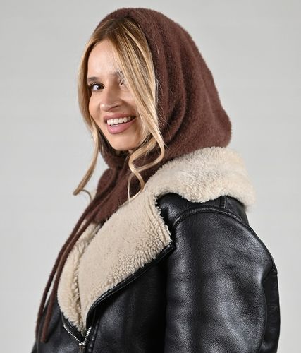 Czekoladowa Kominiarka KAPTUR komin Balaclava Czapka damska miekka na Arena.pl