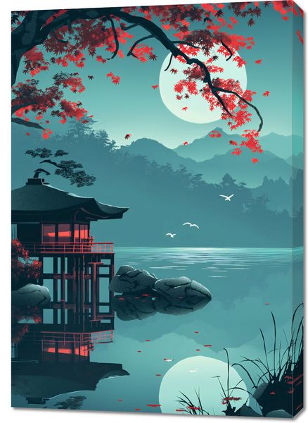 Obraz 70x100cm Japoński Pawilon zdjęcie 1