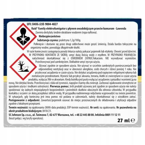 RAID ELEKTROFUMIGATOR Z PŁYNEM OWADOBÓJCZYM BEZPIECZNY DLA DZIECI na Arena.pl