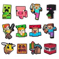 Przypinki Piny do butów Crocs Minecraft zestaw 12 szt