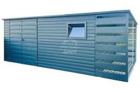 Schowek Domek Ogrodowy 4,5x2m + Wiata 1m Brama  Okno Antracyt ID617