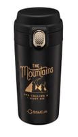 Kubek termiczny bidon MOUNTAINS 350 ml stal nierdzewna 18/10 czarno-złoty